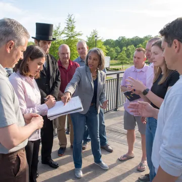 Leadership team participating in an immersive outdoor workshop
