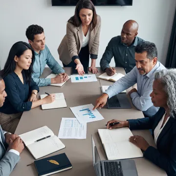 Business leaders practicing negotiation skills in a workshop