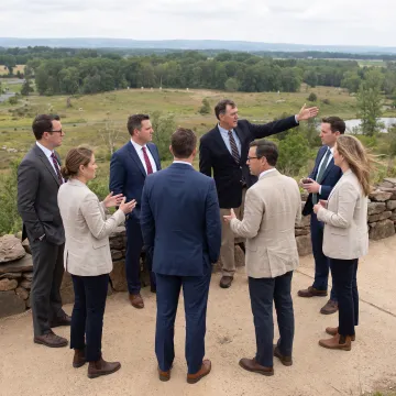 Legal professionals participating in an experiential leadership discussion