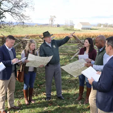 Leaders participating in an outdoor immersive training session