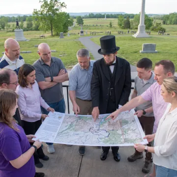Executive team practicing strategic decision-making outdoors
