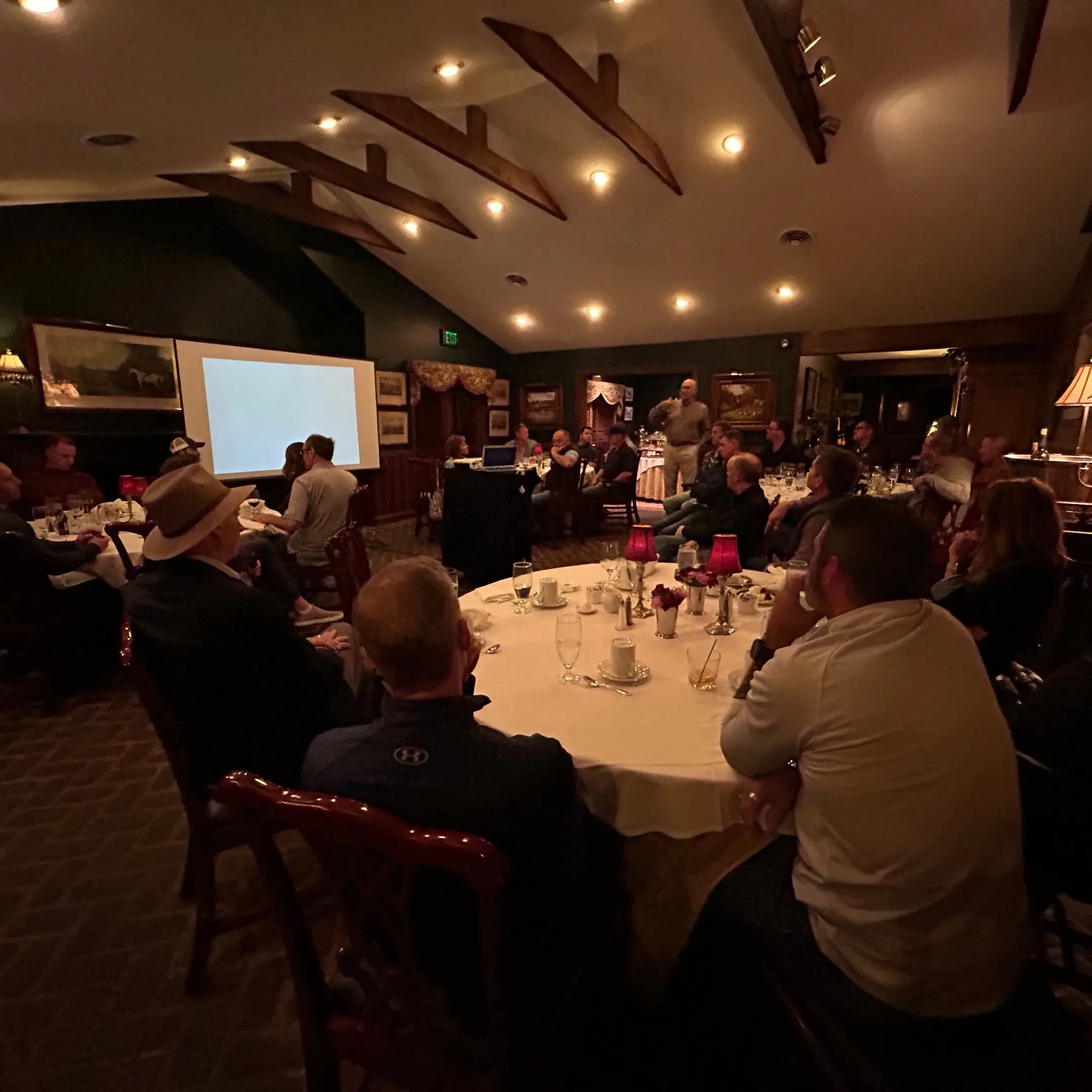 Executive leaders in an immersive leadership training session