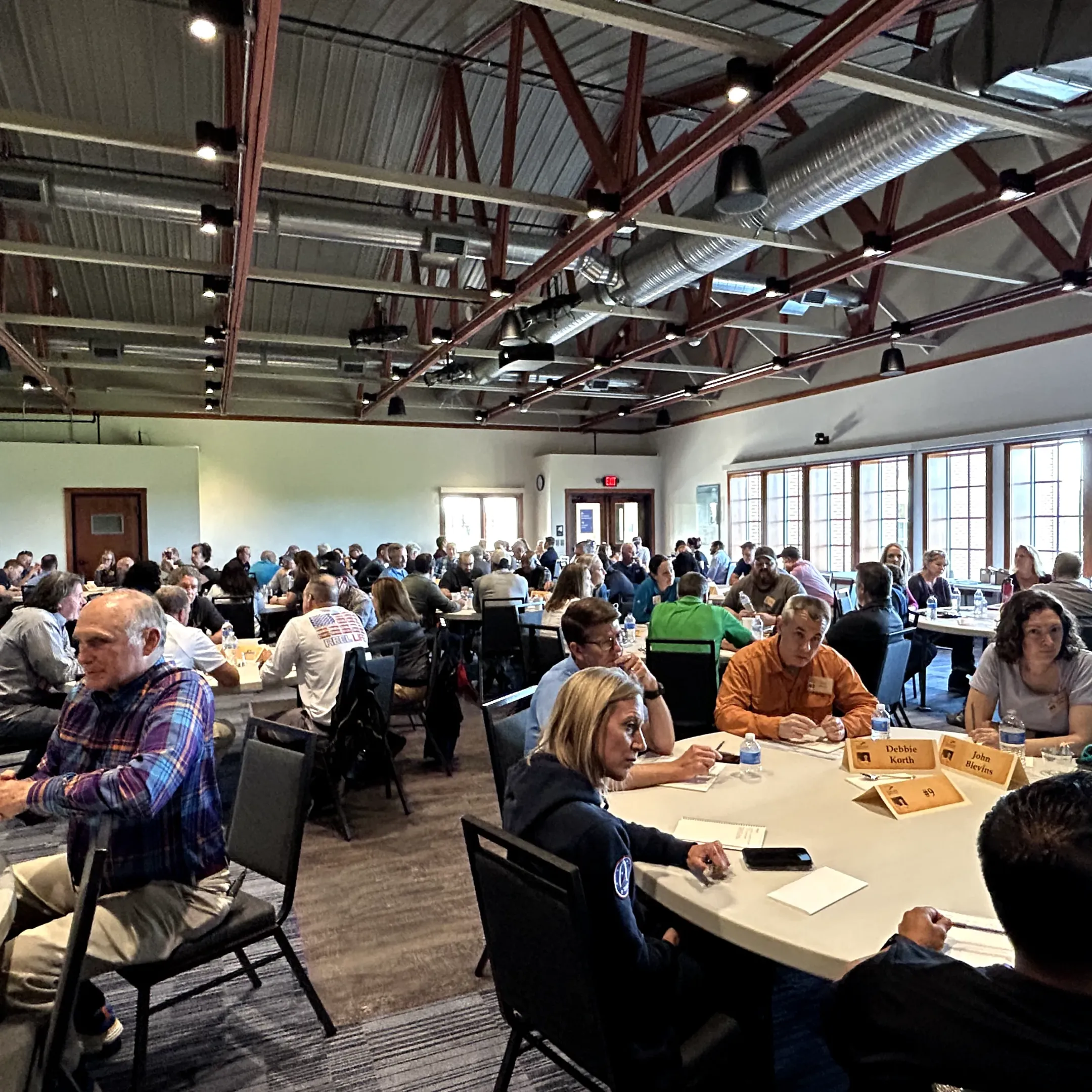 Executives participating in immersive leadership training