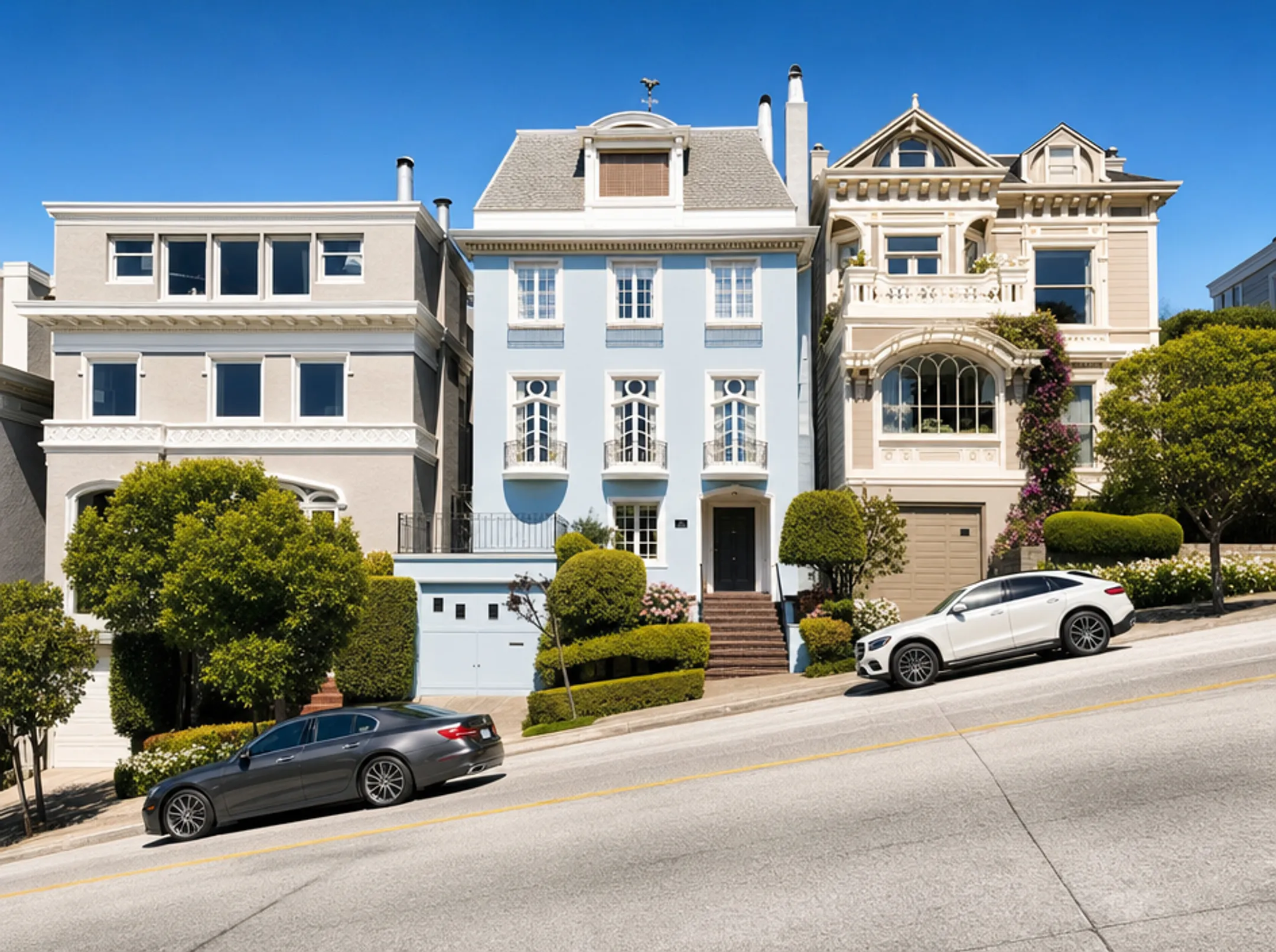 Luxury San Francisco neighborhood homes in Pacific Heights with rising values