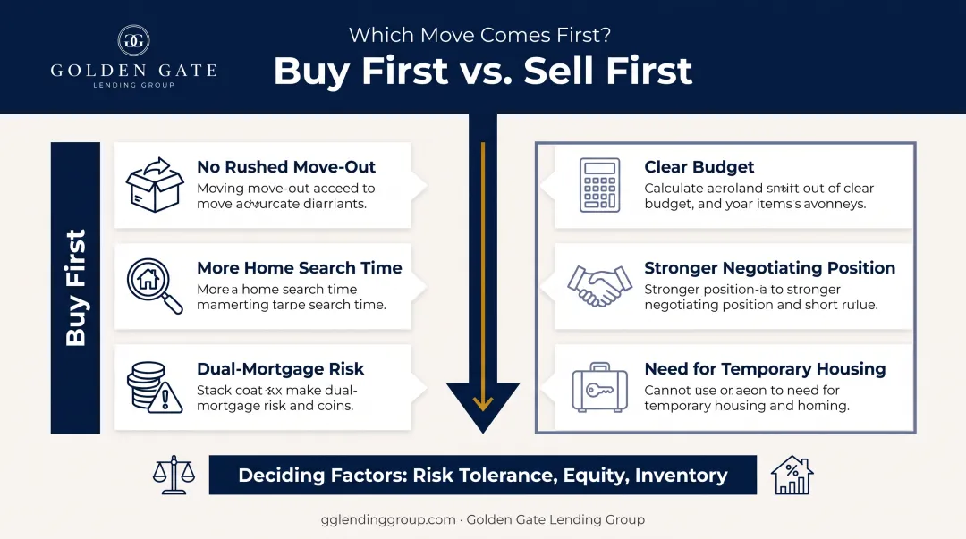 San Francisco buy-first versus sell-first decision factors comparison chart