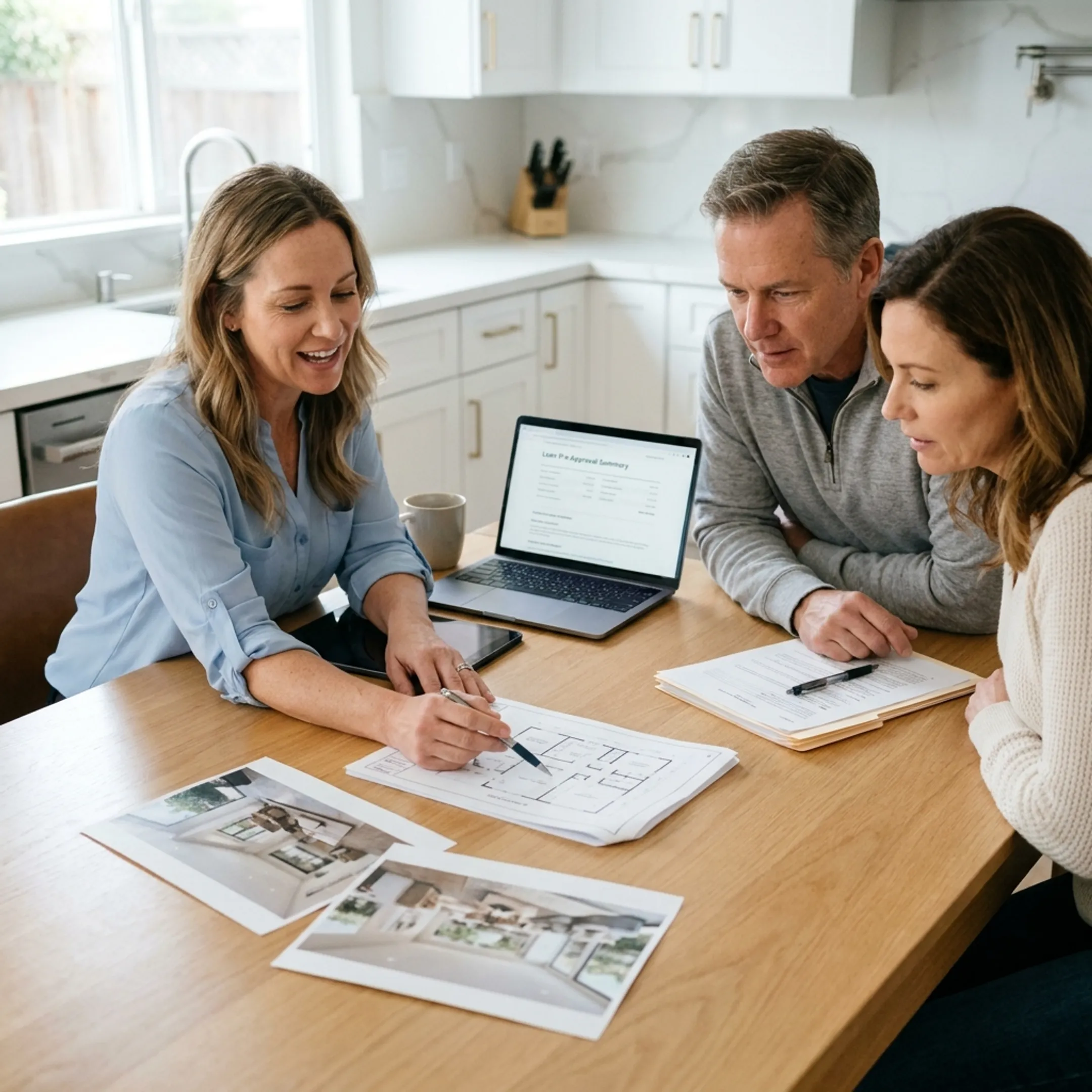 California homeowner reviewing renovation financing plans