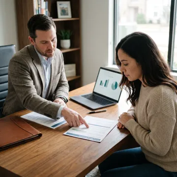 Homeowner reviewing property value and equity estimate