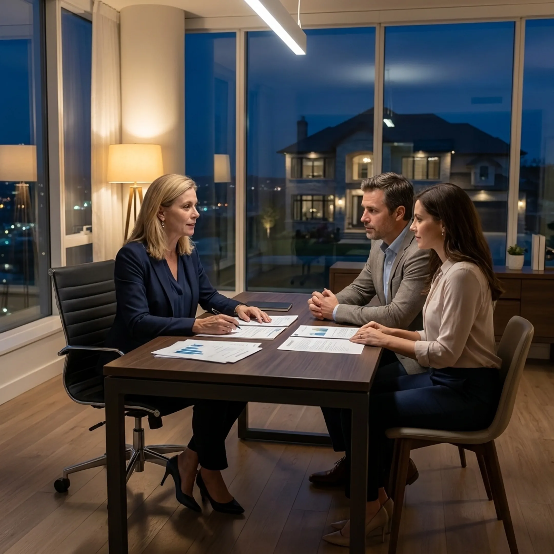 Advisor discussing equity-backed financing