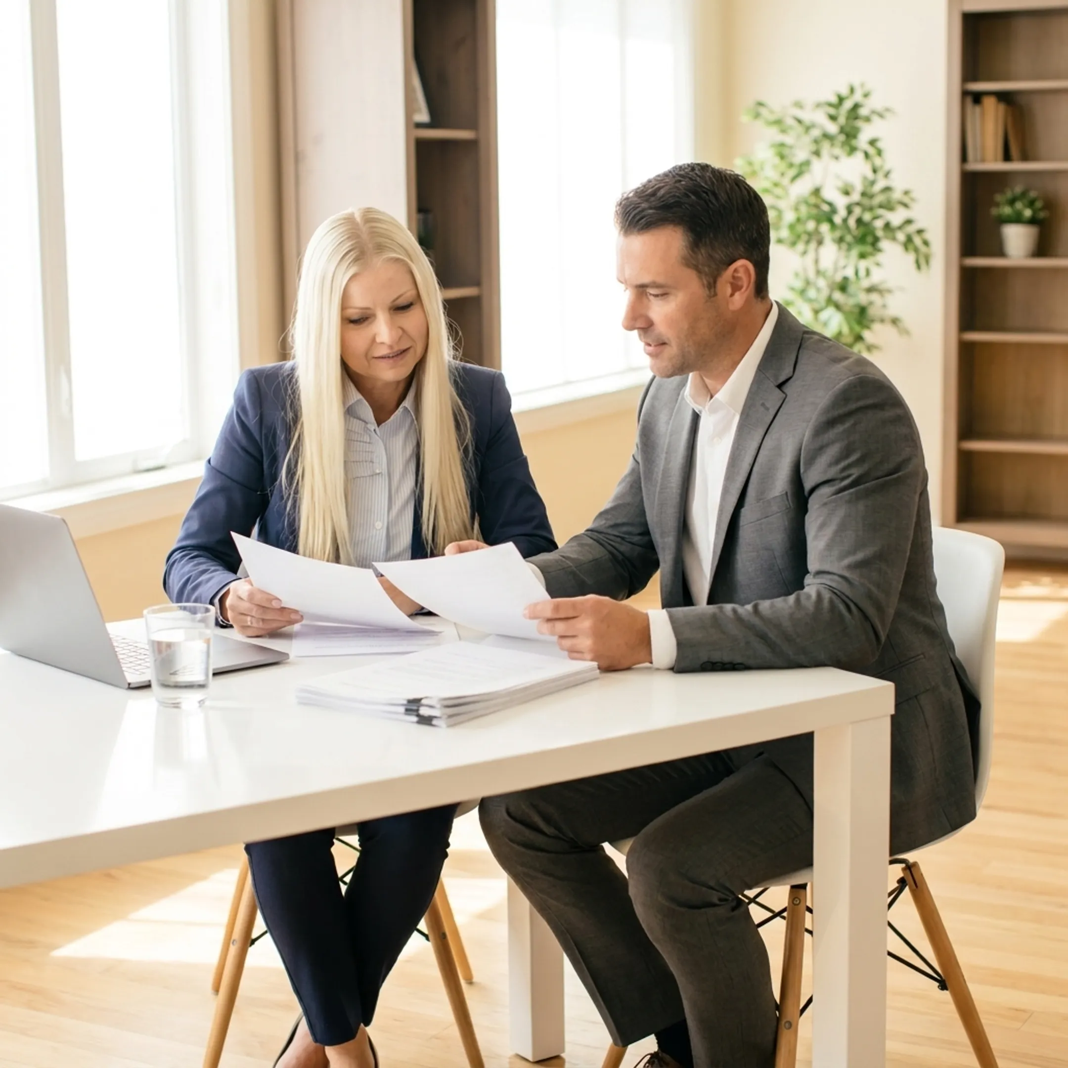 Homebuyer reviewing flexible real estate financing options