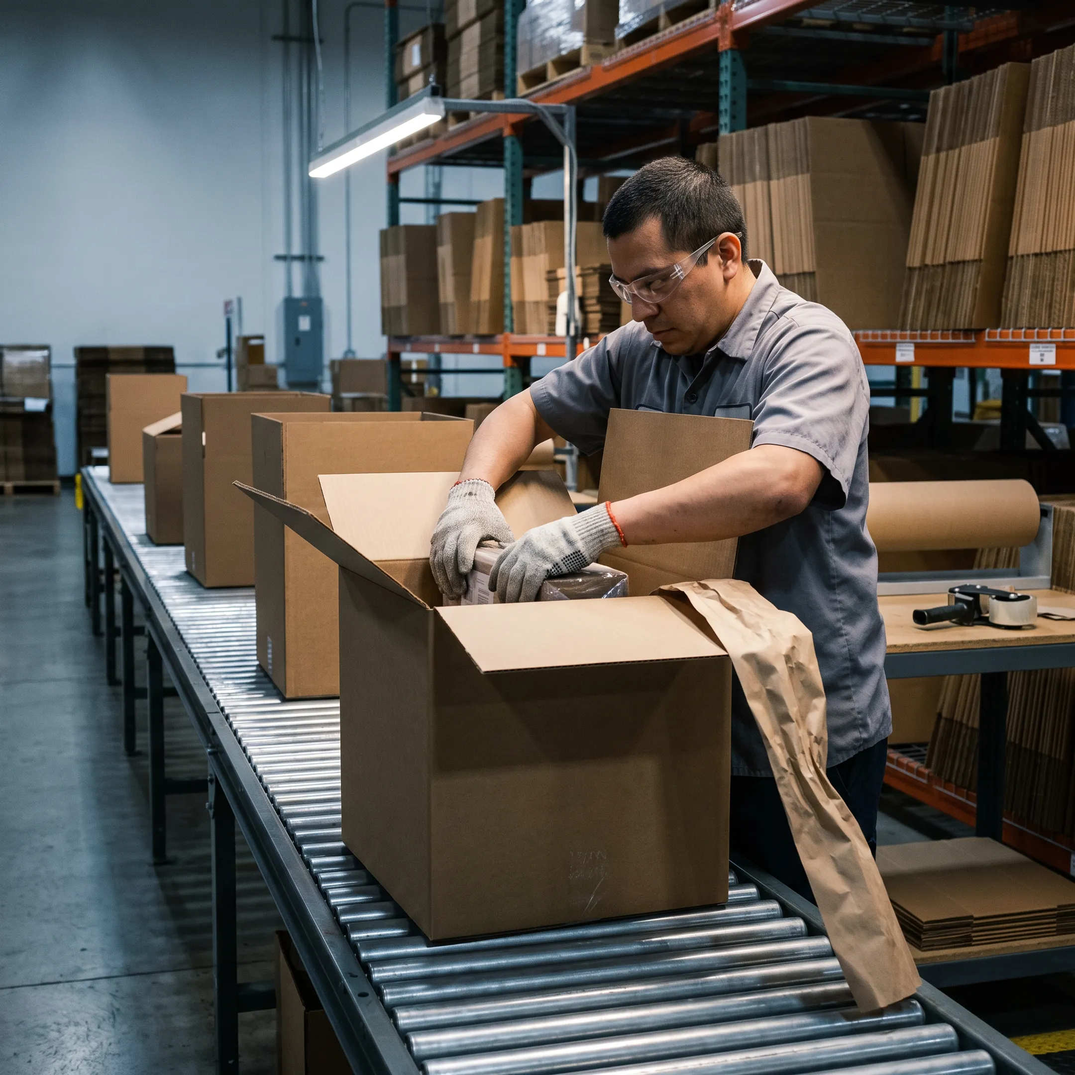 E-commerce shipping with double wall boxes
