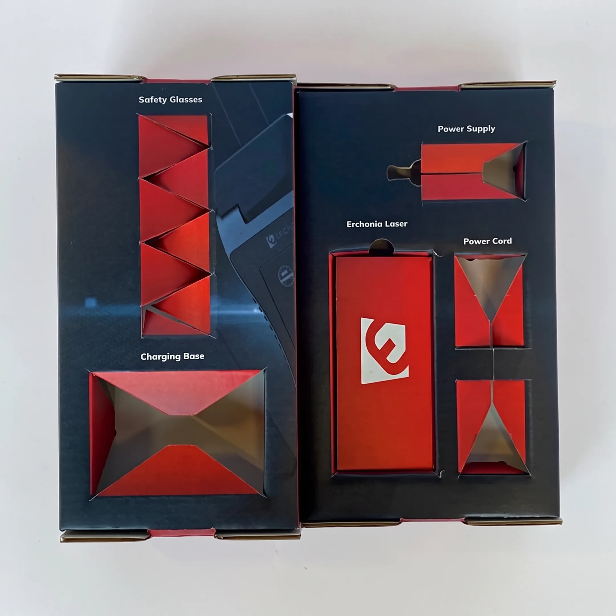 Custom corrugated insert holding products inside a branded box