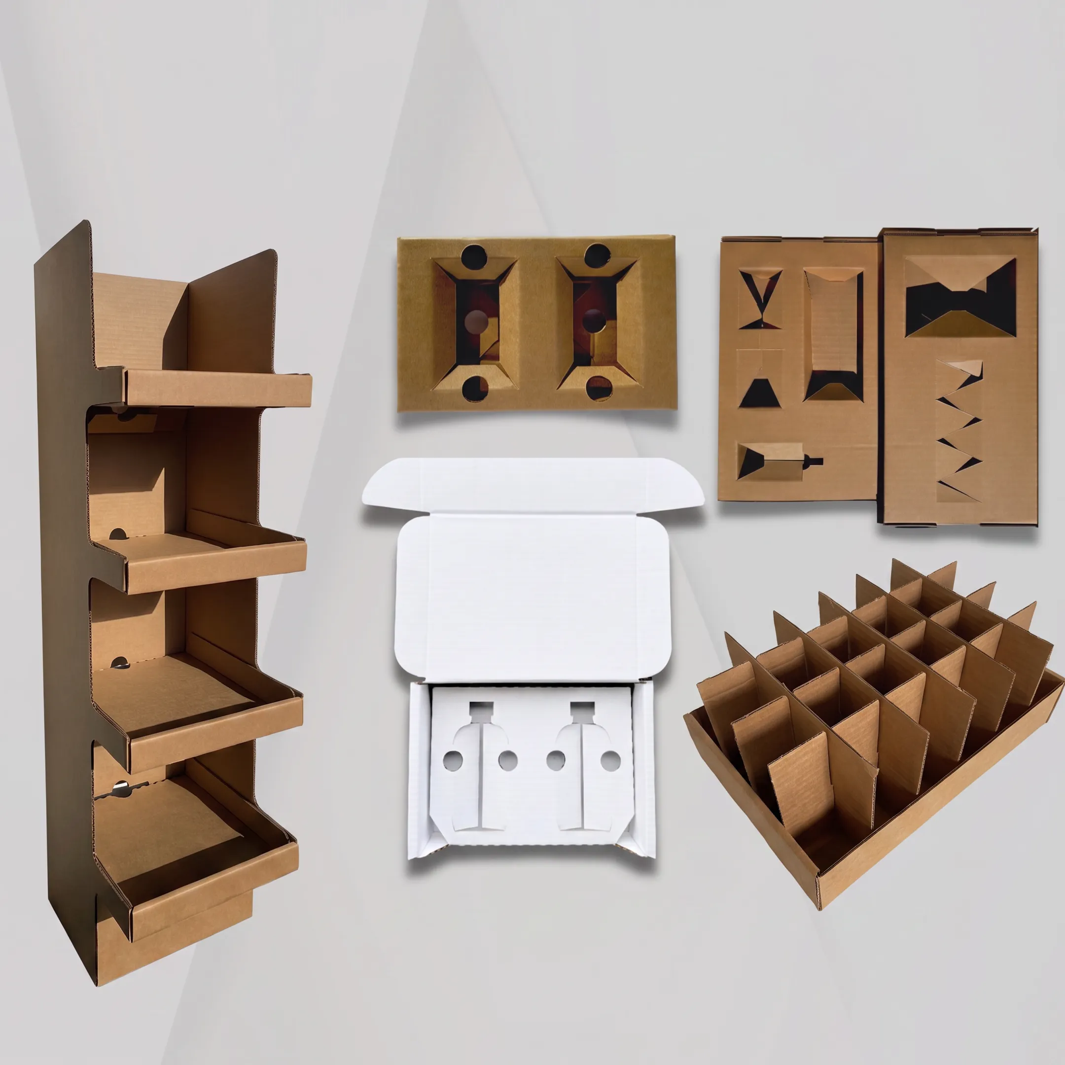 Designer reviewing a brown cookie box prototype