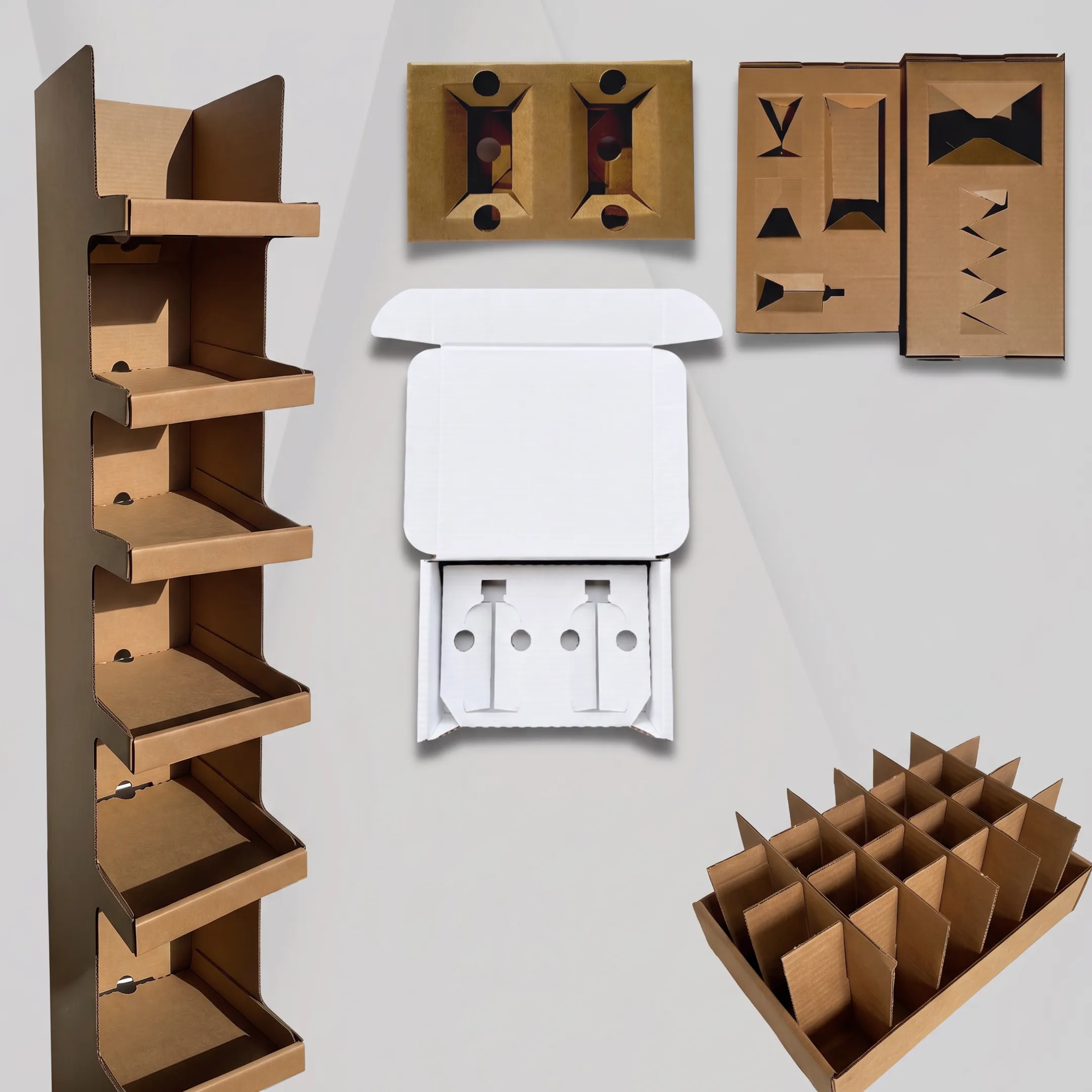 Designer reviewing a reusable shipping box prototype