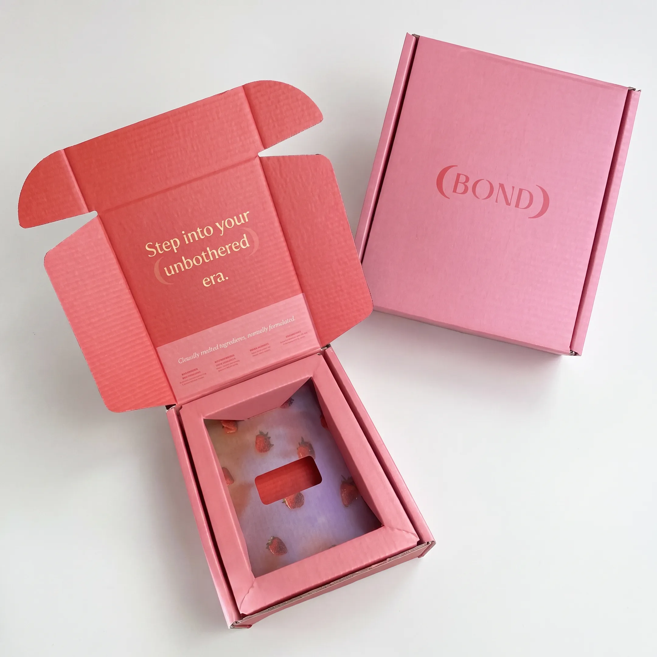 Branded custom mailer box with protective insert