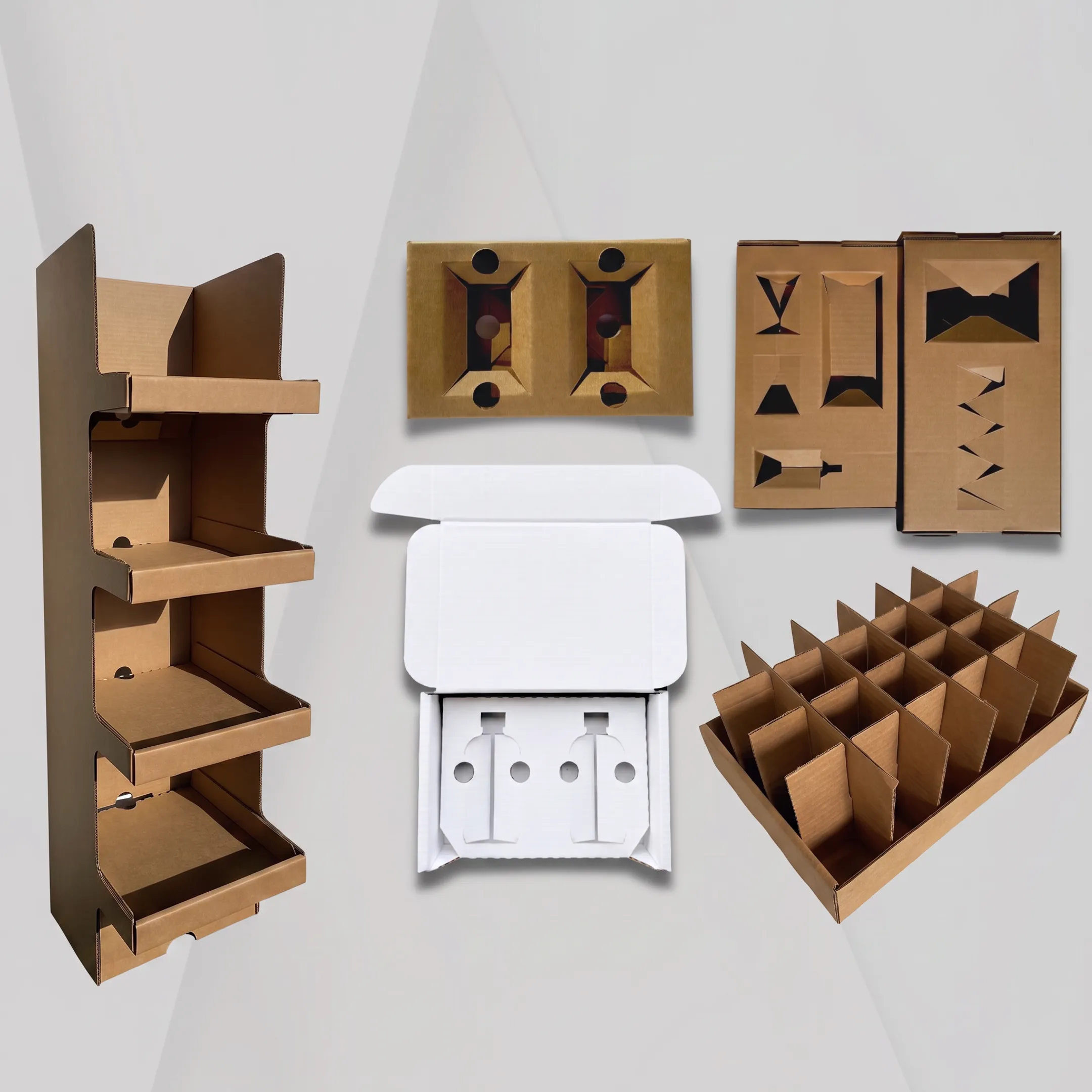 Designer reviewing custom cardboard box prototype