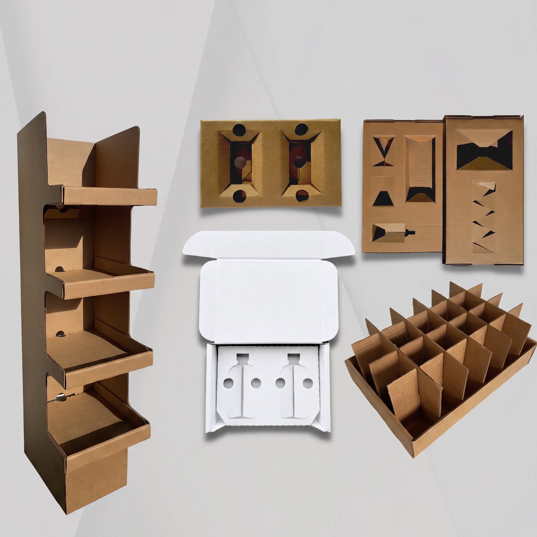 Designer reviewing custom cardboard box prototype