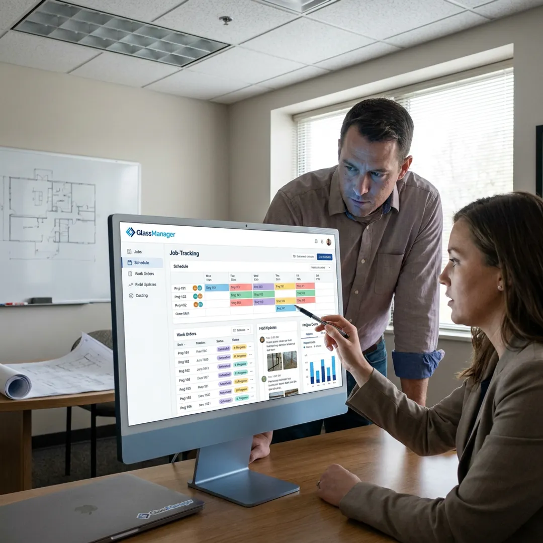 Job tracking software for glass business
