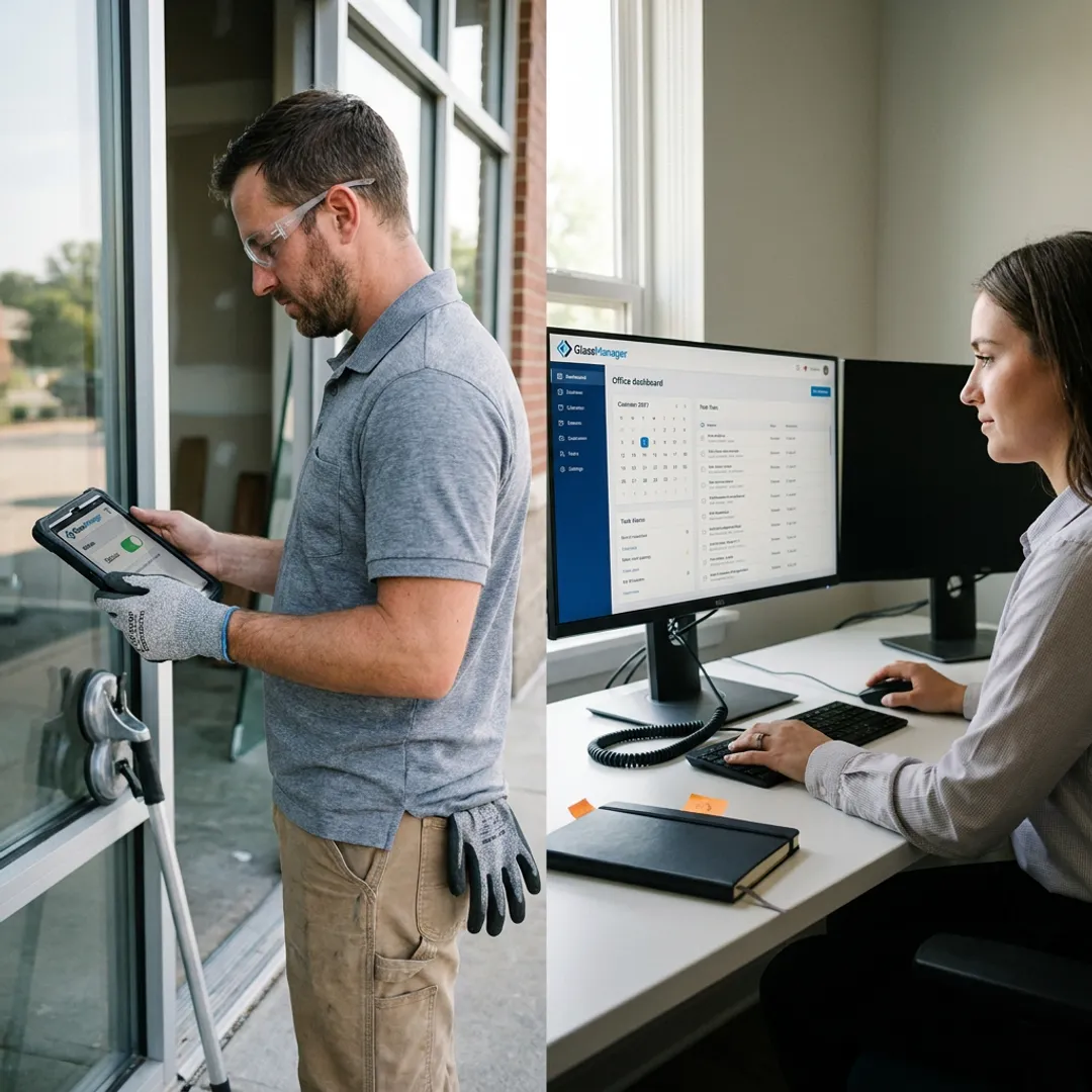 Glazier updating job status on mobile app