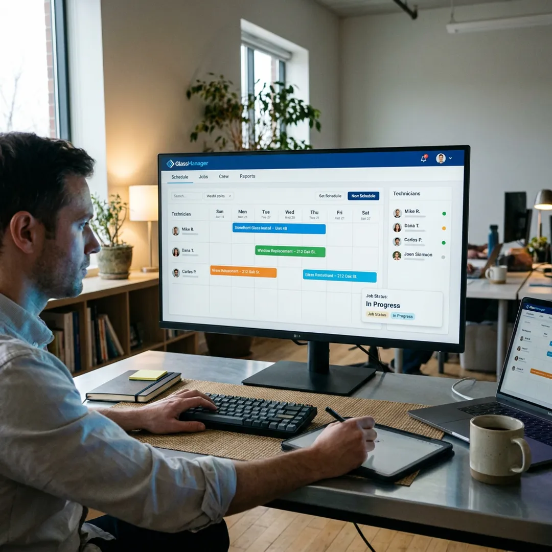Crew scheduling software dashboard