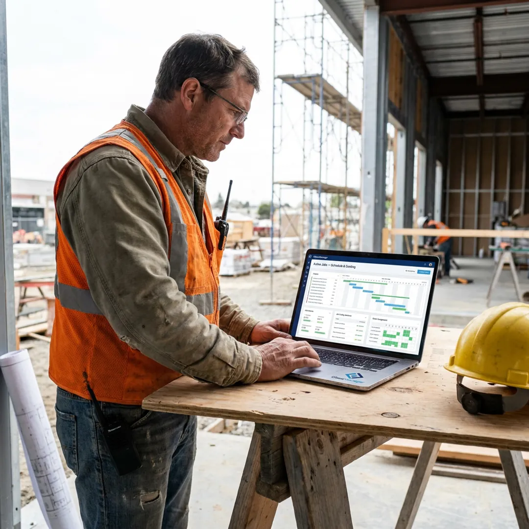 Construction subcontractor management software dashboard