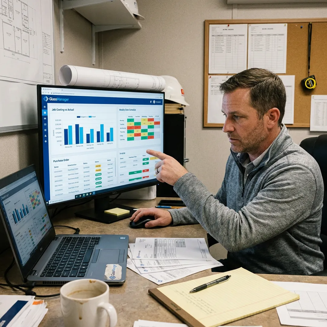 Construction subcontractor software workflow dashboard