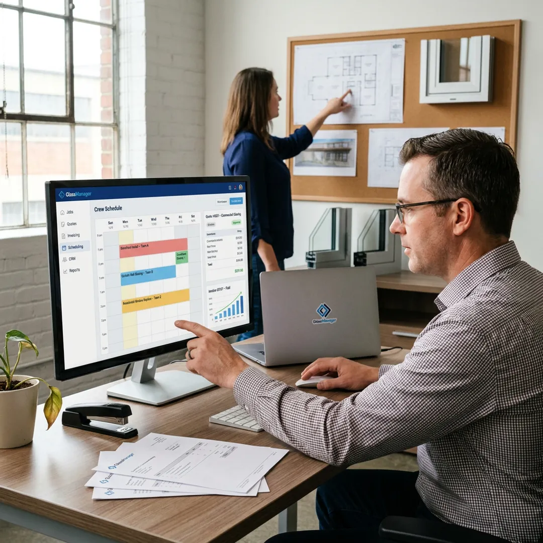 Cloud-based job management software for glaziers