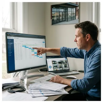 Installer status reporting software dashboard