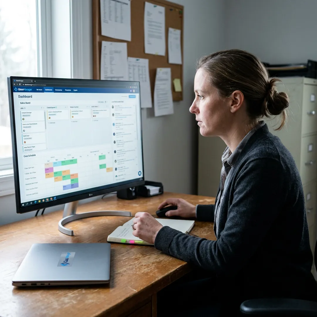 Glass company field employee tracking dashboard