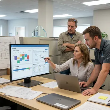 Glass contractor managing projects in software