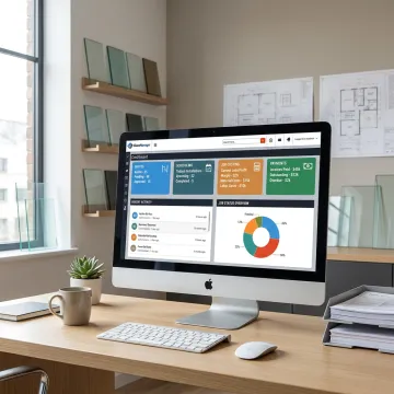 Glass shop management software dashboard