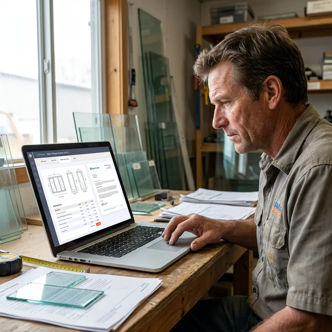 Quoting software for glass windows and doors