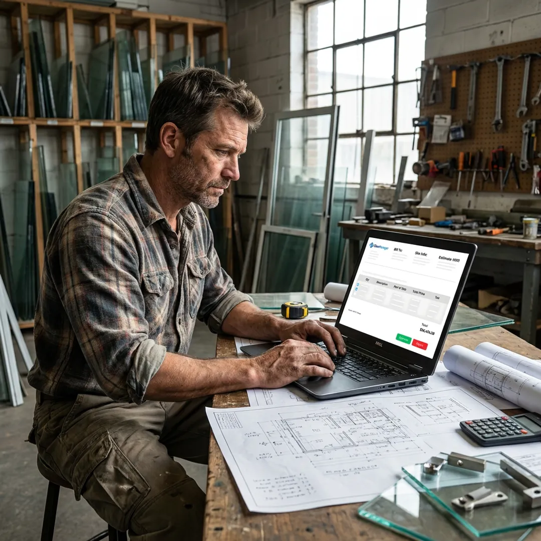 Construction estimating software for glass contractors