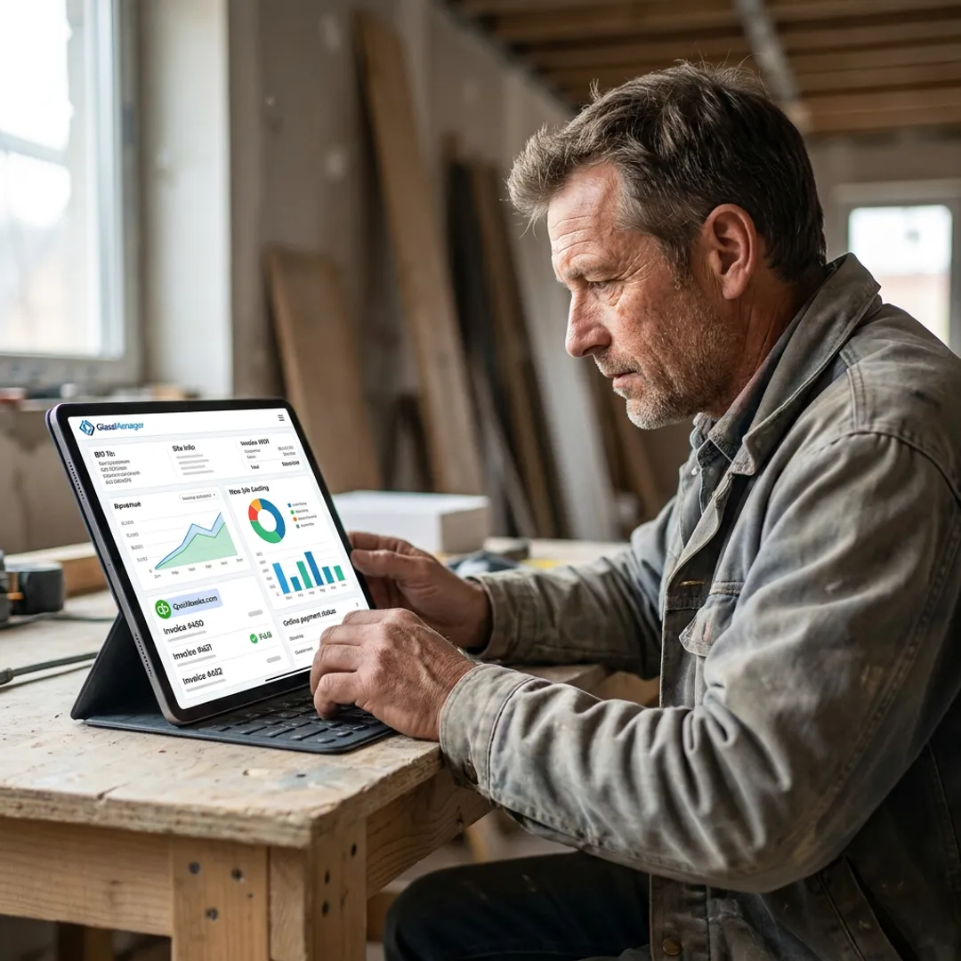 Contractor invoicing software dashboard