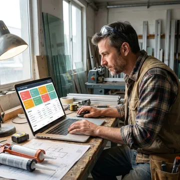 Glass contractor using GlassManager software