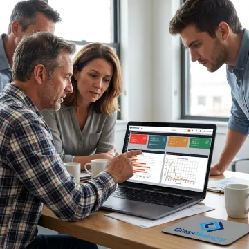 Glazier software dashboard for glass business
