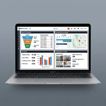 Glass glazier software dashboard