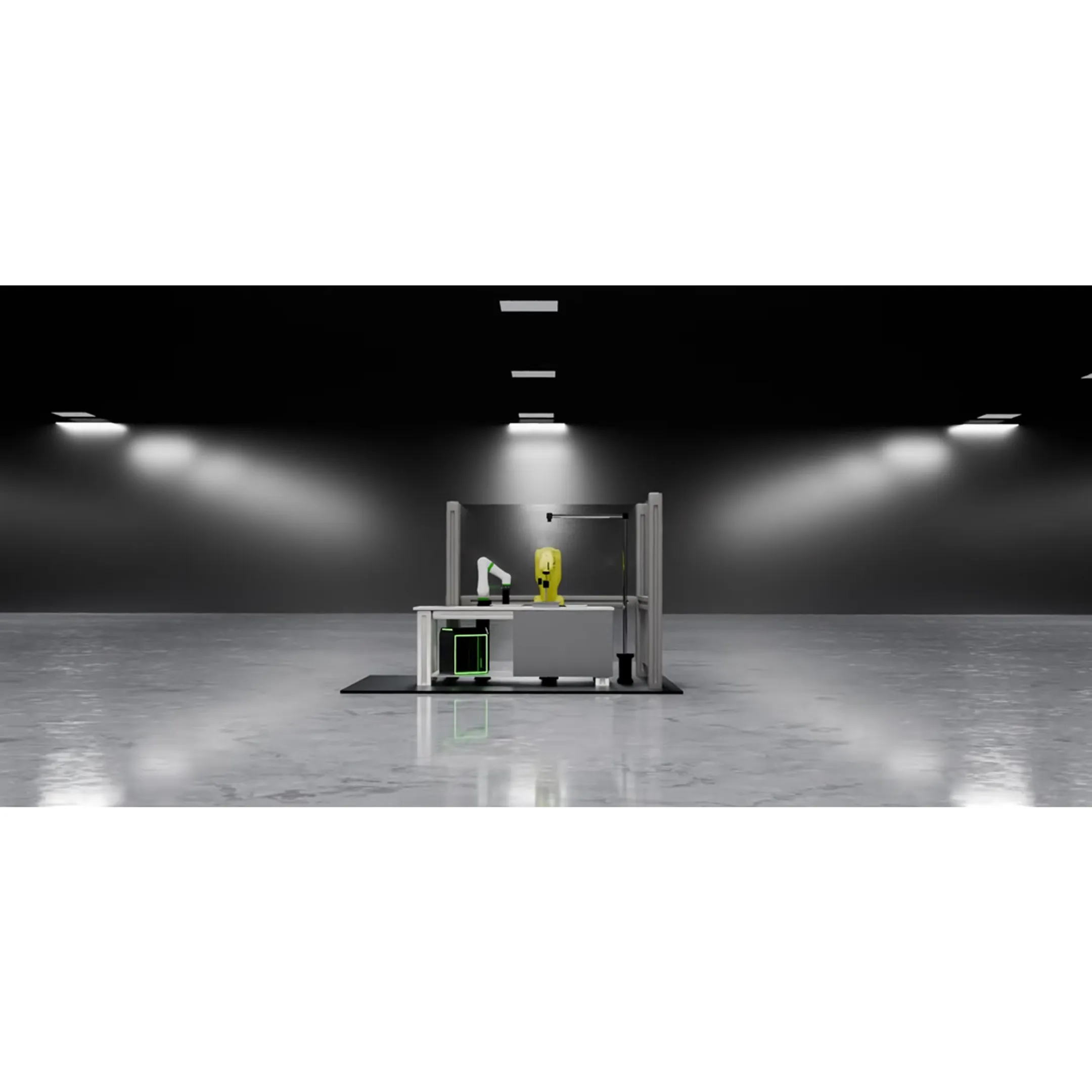 Robotic automation system being commissioned