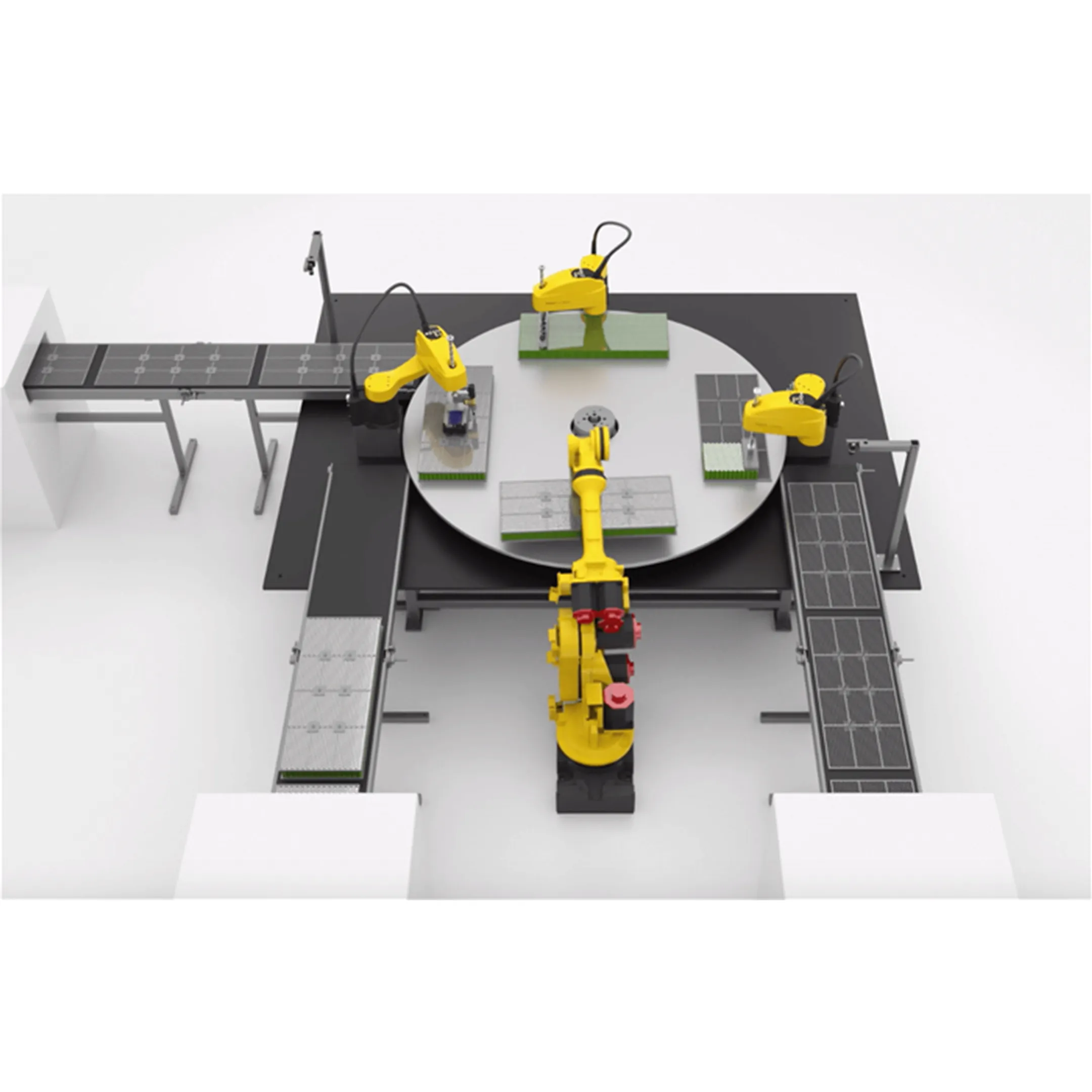 Engineer reviewing robotic production simulation