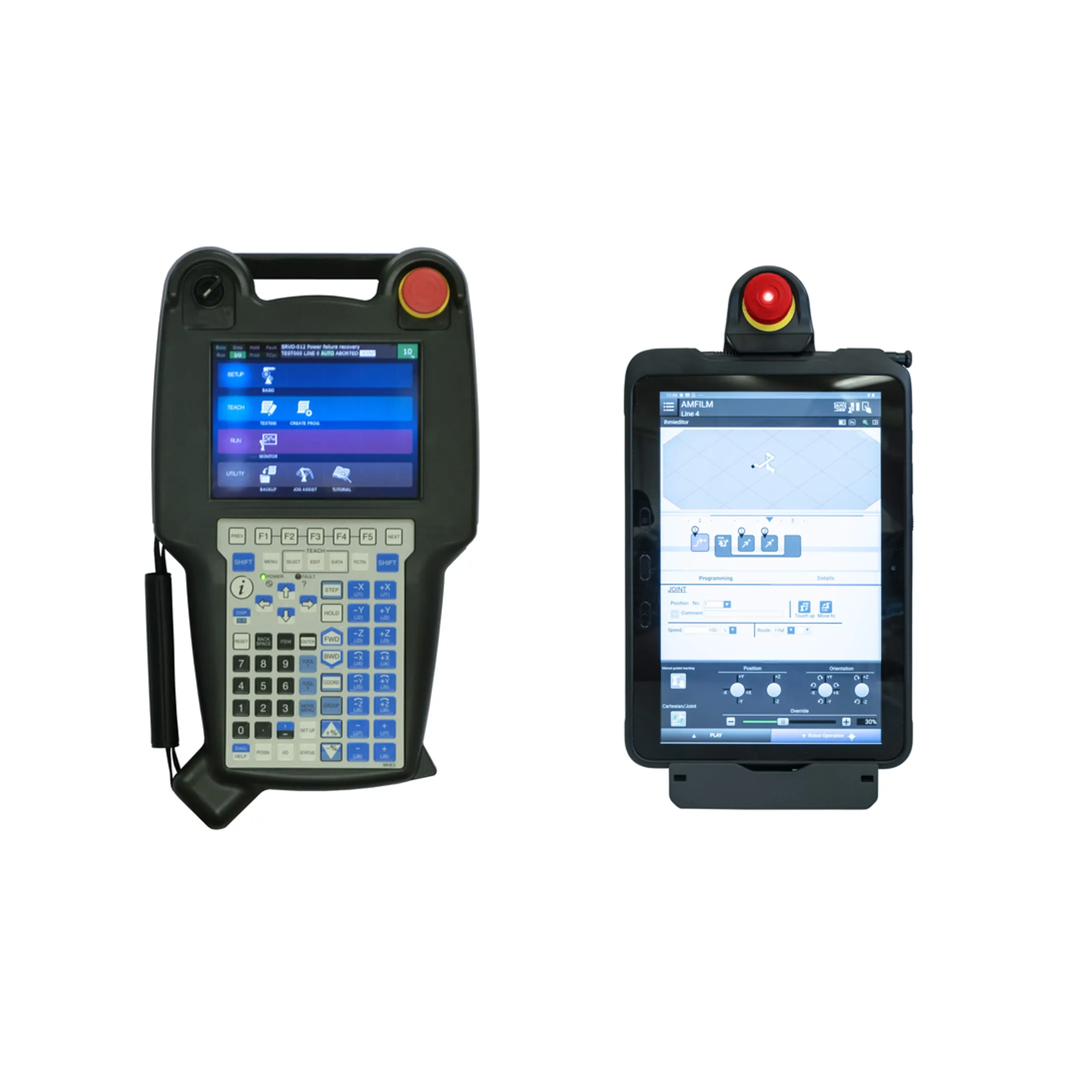 Integrated robotic machine control system in a factory
