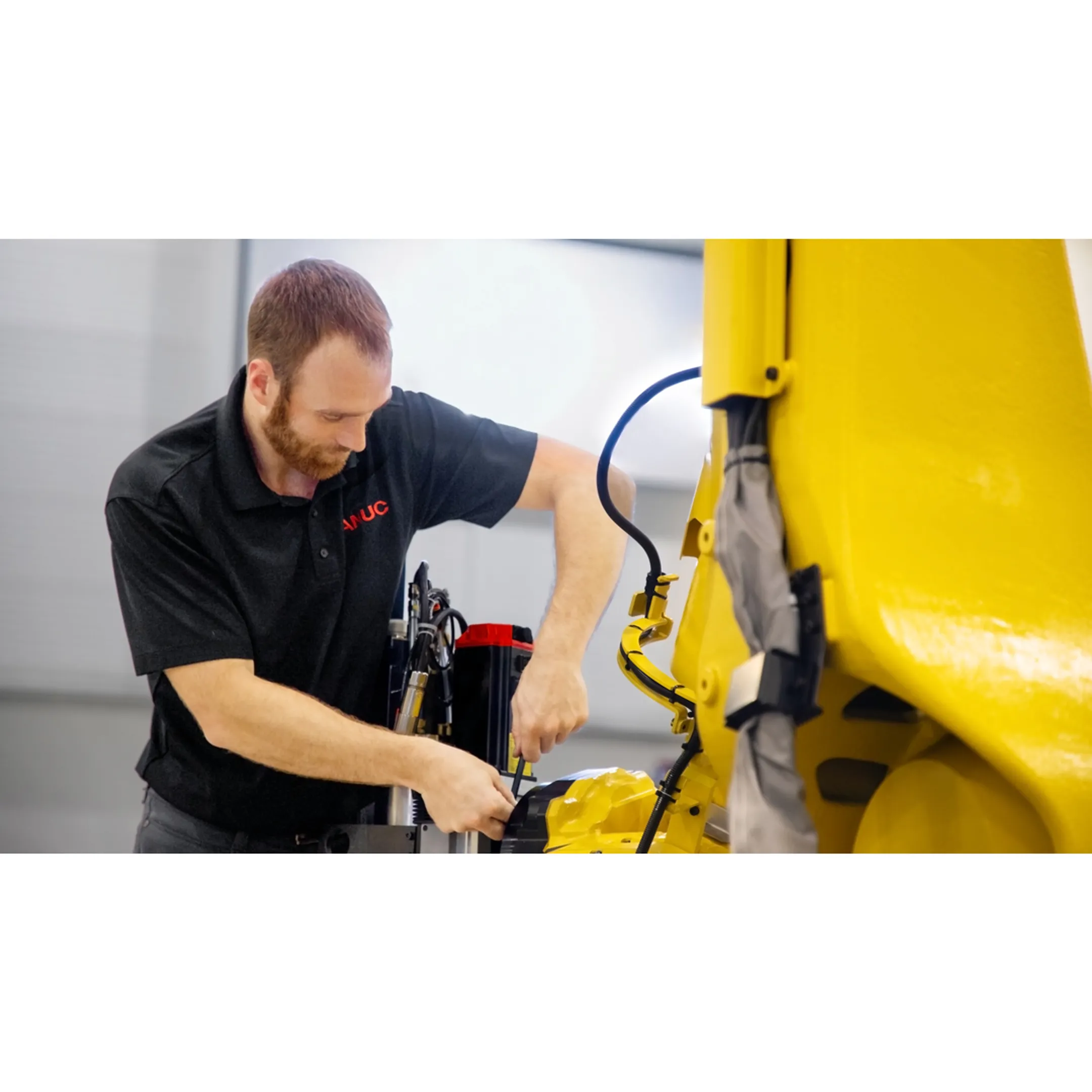 Consultant evaluating an automated production line