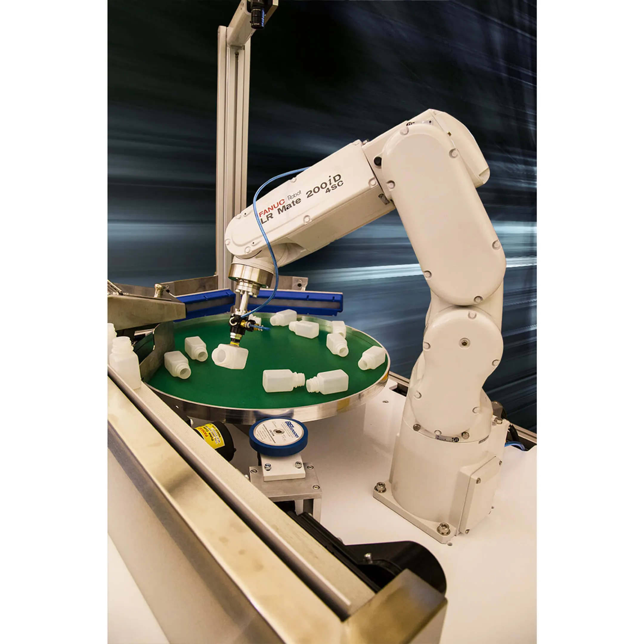 Engineer reviewing chain conveyor layout