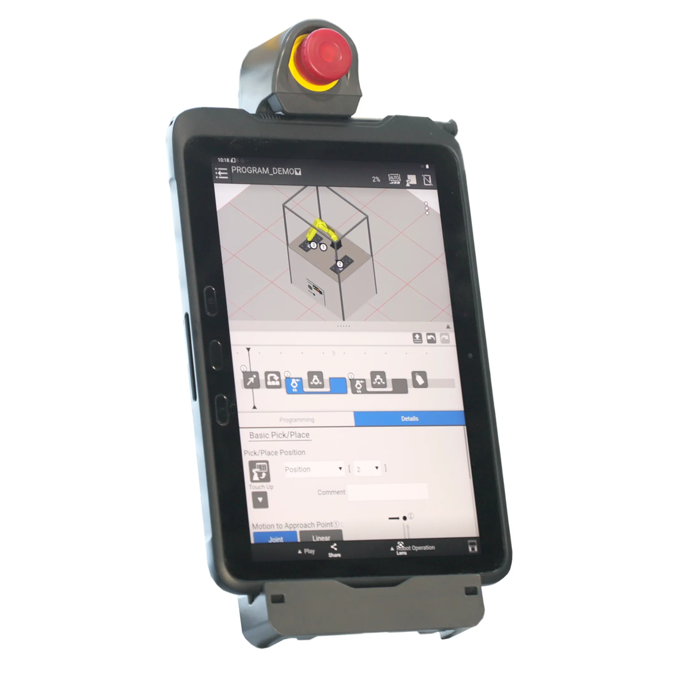 PLC control panel and HMI interface