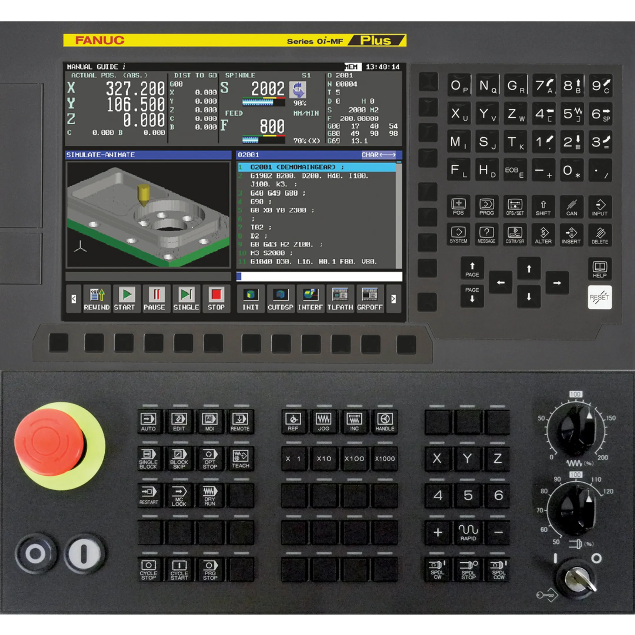 Engineer testing PLC controls in a robotic cell