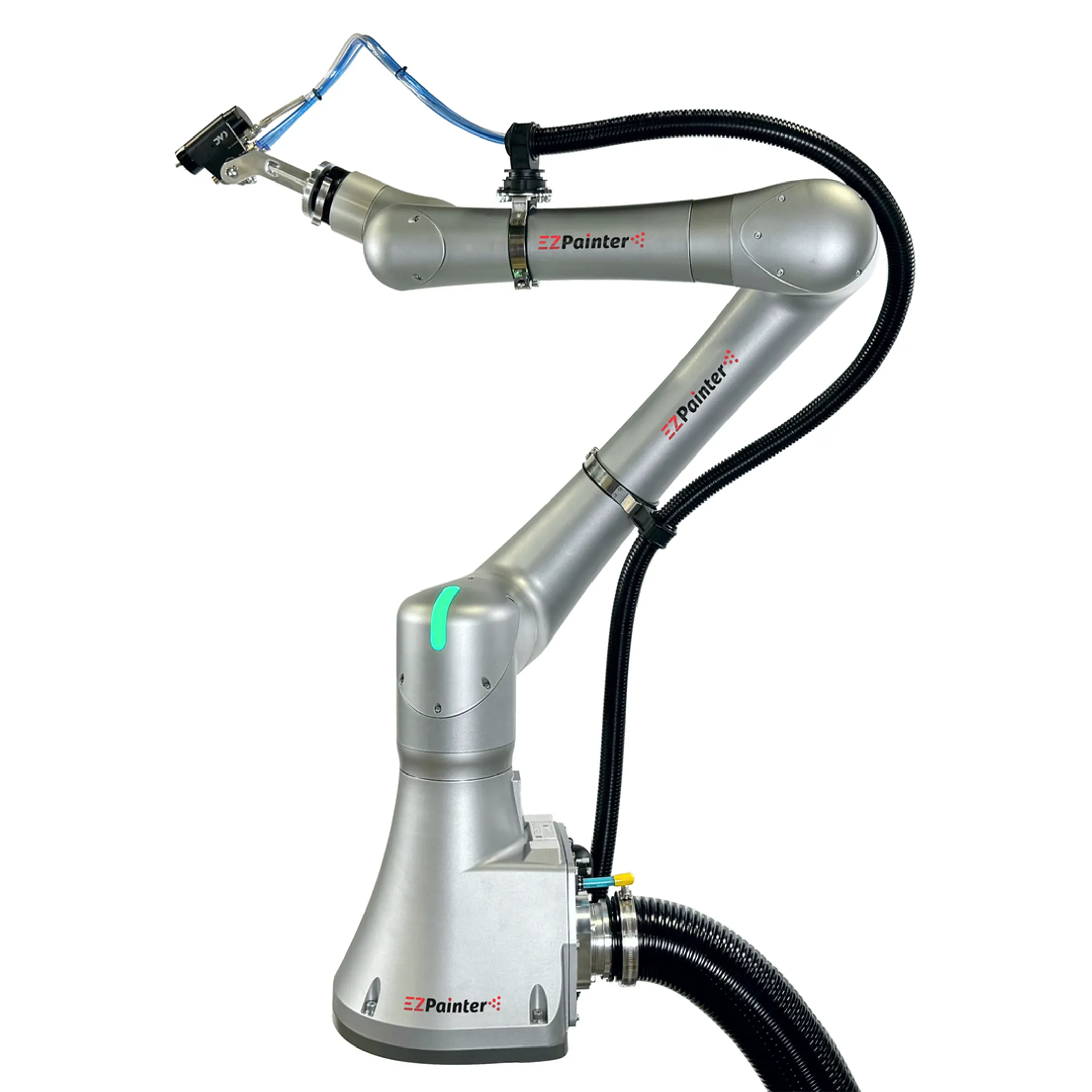 Engineer programming a robotic powder coating cell