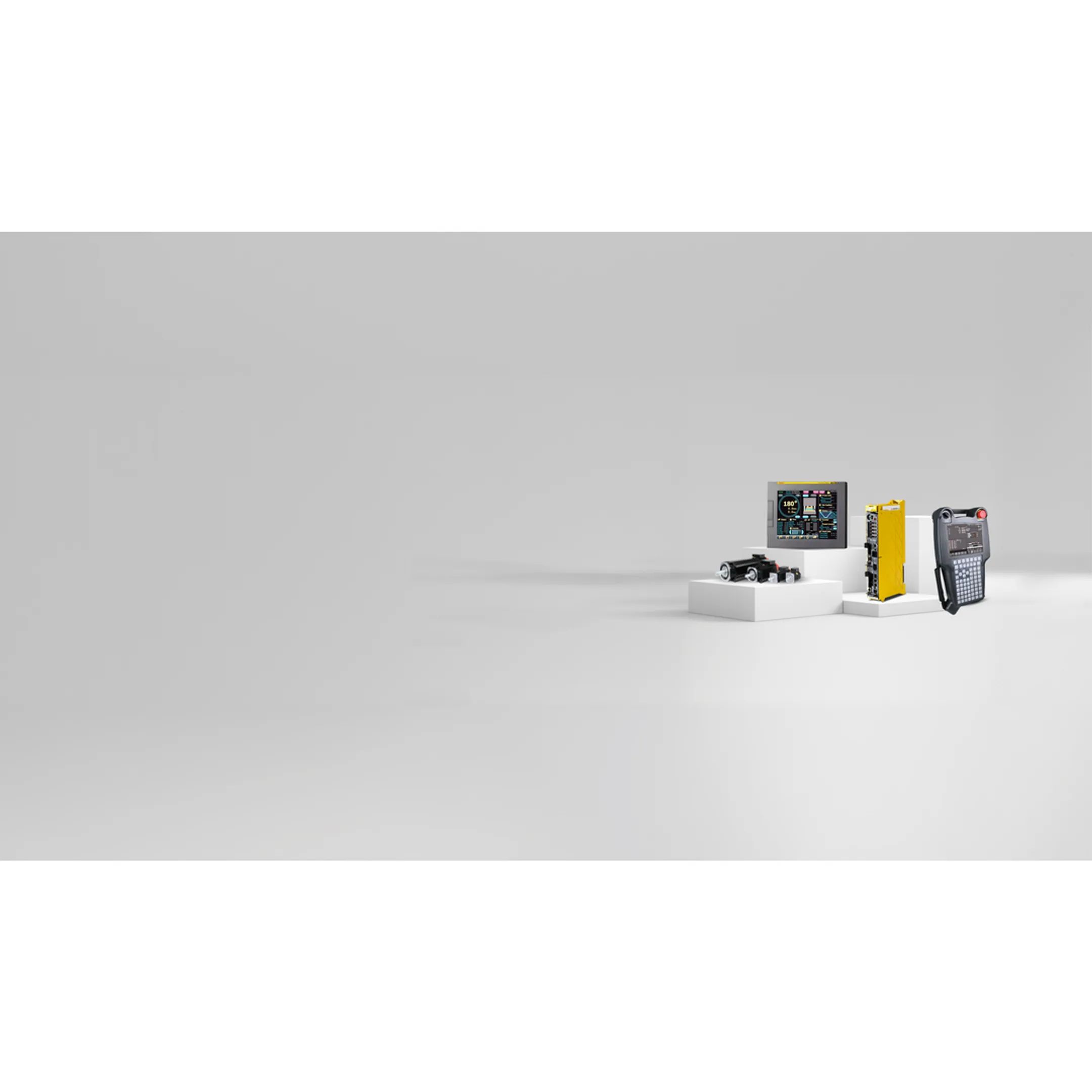 Automation engineer reviewing robotics controls equipment