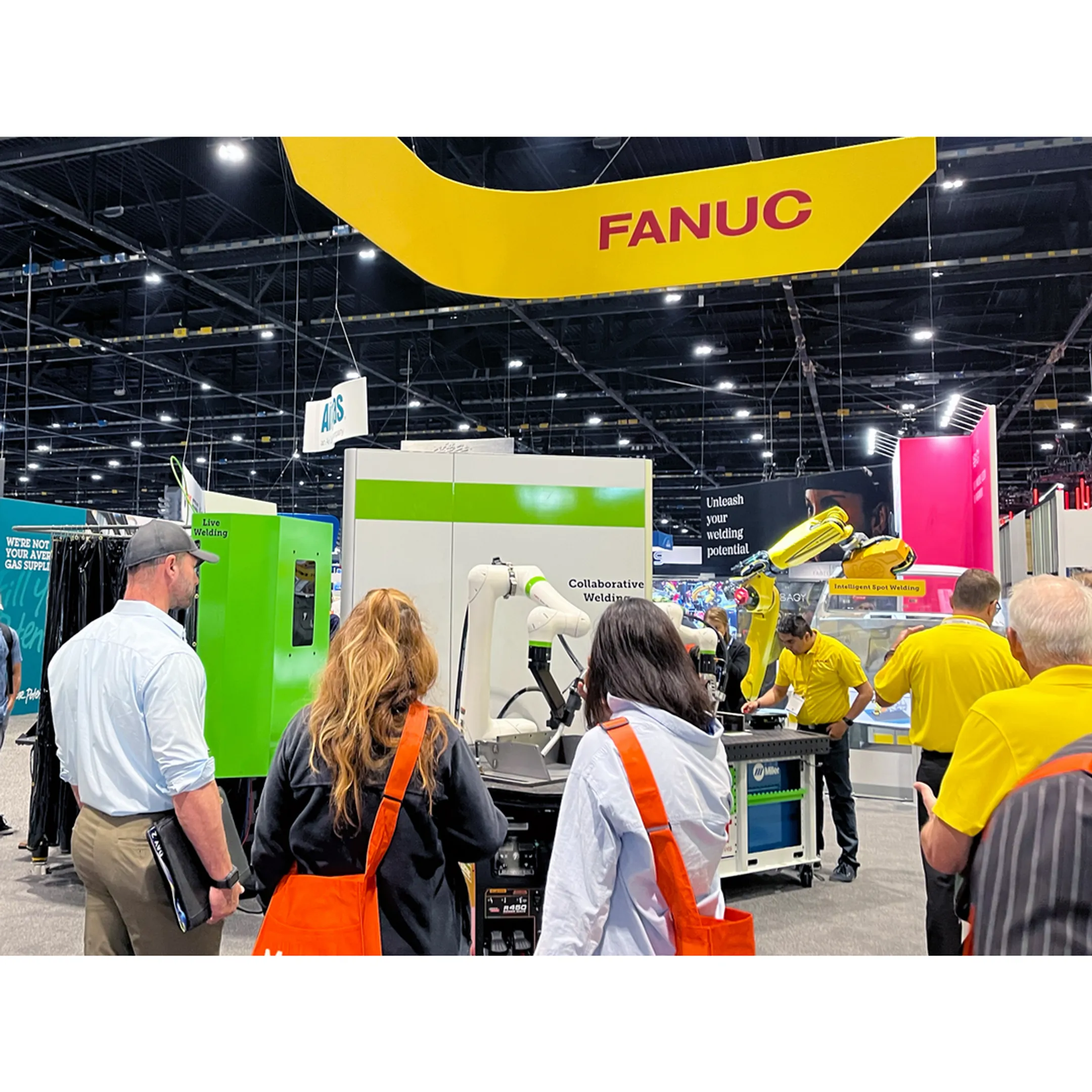 Engineer reviewing robotic fabrication automation