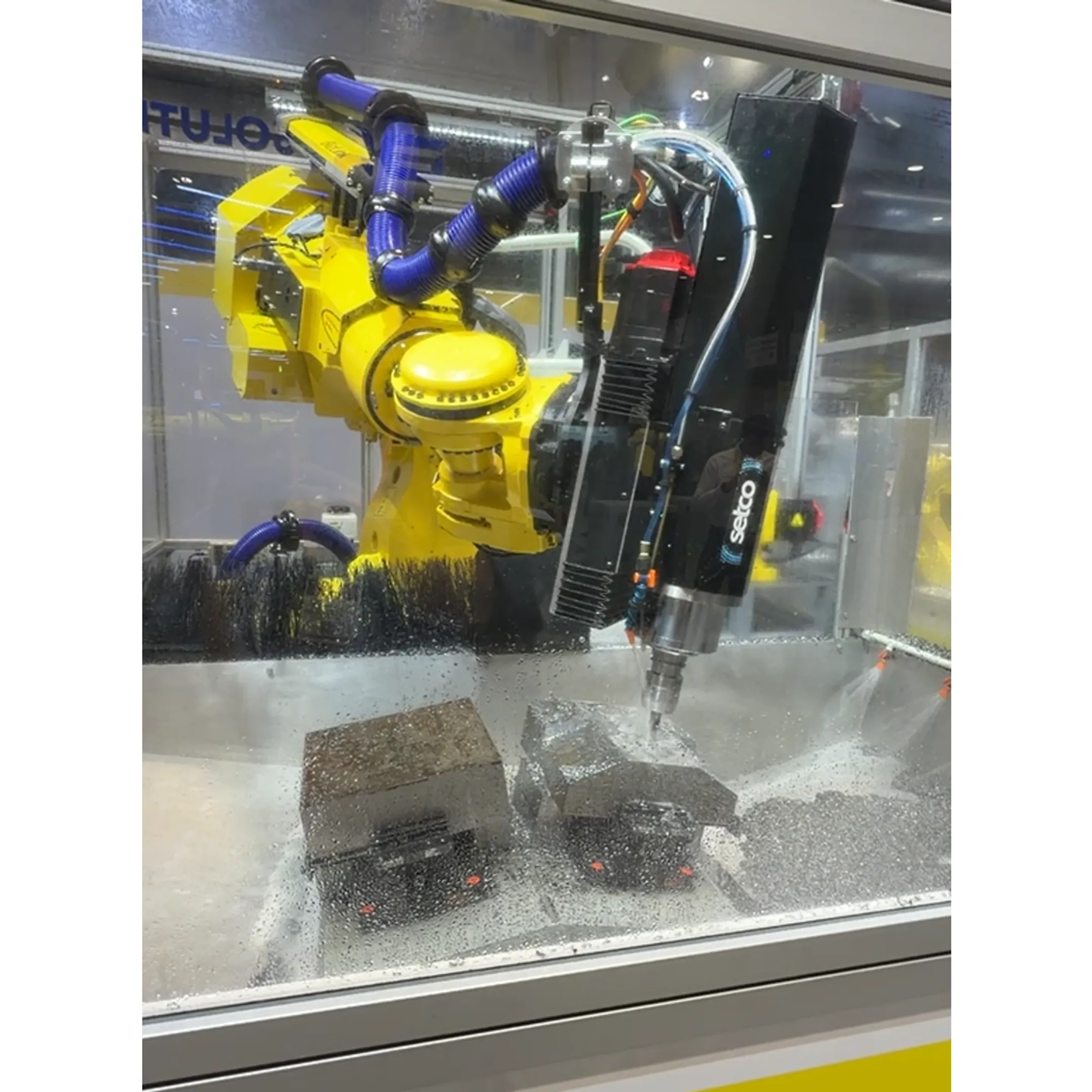 Machine vision camera inspecting parts on an automated manufacturing line