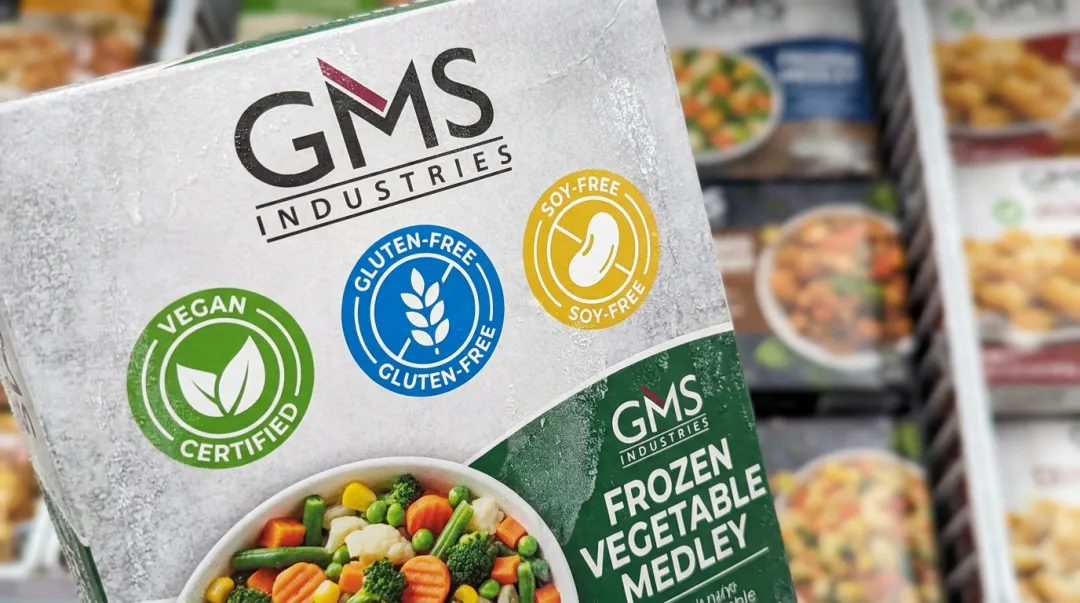 Custom chipboard packaging displaying vegan gluten-free and soy-free certification icons