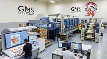 GMS Industries packaging production facility printing folding cartons and labels