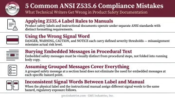 Five common ANSI Z535.6 compliance mistakes manufacturers make in product documentation